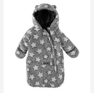 Rothschild Baby Plush Star Print Hooded Carbag Coat NWT